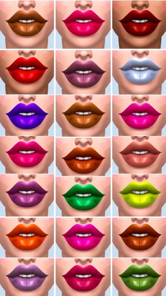 Sims 4 CC Juicy Lips Collection Close-up of Sims